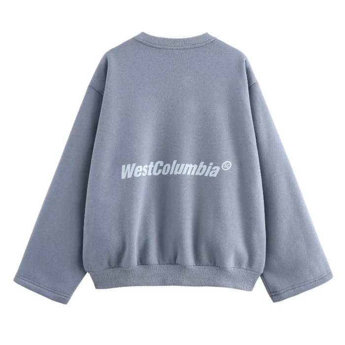 Womens West Colombia Summer Sweats Loose Jumper and Joggers in Gray Blue 2