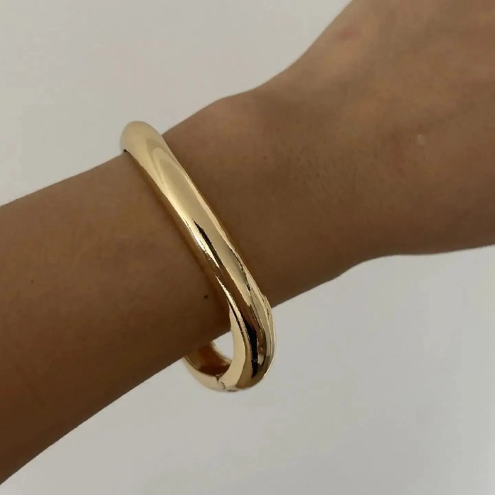 DIAZI 4 style Exaggerated Gold Silver Color Metal Cuff Bangles Women Men Hip Hop Punk Geometric Round Bracelet Party Jewelry 5