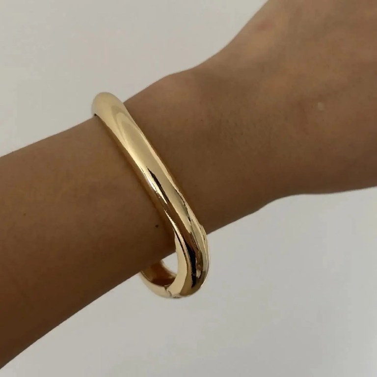 DIAZI 4 style Exaggerated Gold Silver Color Metal Cuff Bangles Women Men Hip Hop Punk Geometric Round Bracelet Party Jewelry 5