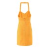 zach spring summer women's cinching addicted to you slim fit halter dress in orange or white Zach Spring Summer women\'s cinching Addicted to you slim fit halter dress in orange or white 4
