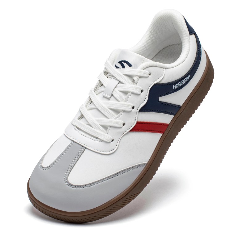 HOBIBEAR Unisex Wide Toe Shoes Artificial Leather Sneakers Casual Lace Up Retro Fashion Shoes for Women Men
