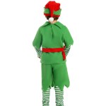 long sleeve tops+ solid shorts +striped leg warmers +belt +hat christmas halloween party kid elf costumes set Long Sleeve Tops+ Solid Shorts +Striped Leg Warmers +Belt +Hat Christmas Halloween Party Kid Elf Costumes Set 5