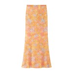 women\'s Spring Summer round neck printed crop top half skirt set 5