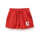Preppy NY 82 Crop Red Tee and Short Shorts Set Spring Summer 2