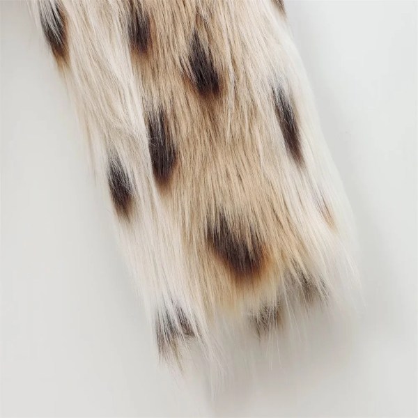 zach womens white leapoard faux fur coat jacket Zach womens white leapoard Faux Fur Coat Jacket 5