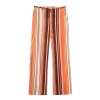 zach women's loose striped orange retro shirt and pant loungewear set Zach women\'s loose striped orange retro Shirt and Pant Loungewear set 4