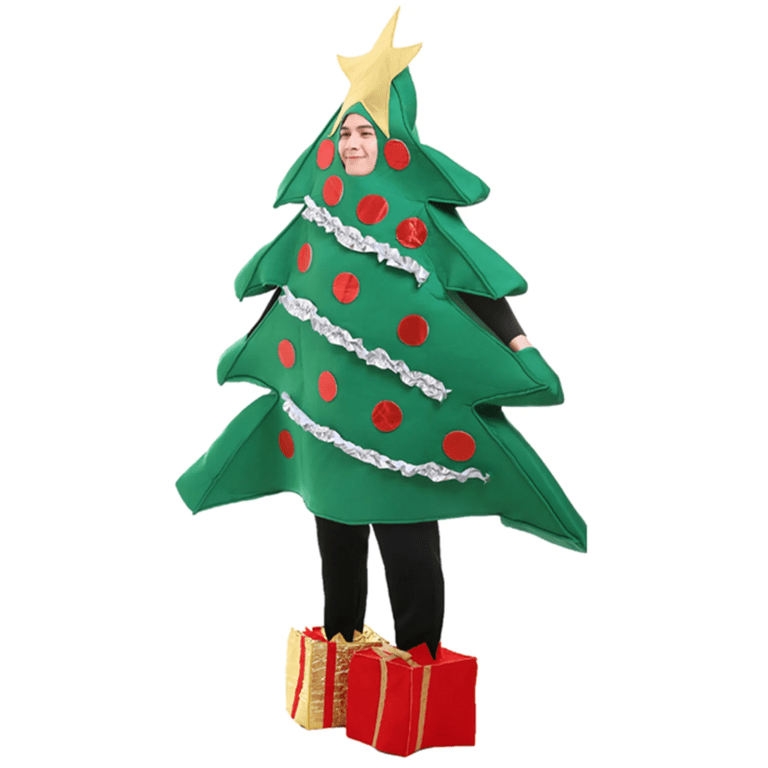unisex christmas tree costume set tree shaped stage performance costume gift shaped shoes Unisex Christmas tREE cOSTUME Set Tree Shaped Stage Performance Costume Gift Shaped Shoes 2