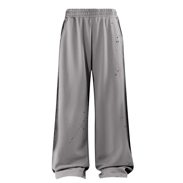 ye99 new graffiti straight leg casual pants joggers YE99 new graffiti straight-leg casual pants Joggers