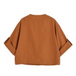 zach spring summer v neck rolled sleeve military shirt and pleat pants Zach Spring Summer V-neck rolled Sleeve Military Shirt and Pleat Pants 5