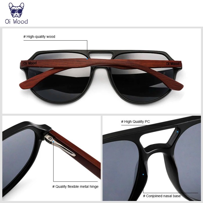 Oi Wood Brand Natural Wooden Sunglasses For Men Women Polarized Oculos De Sol 5