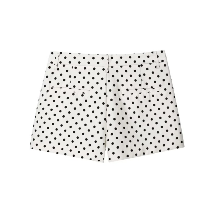 Zach polka dot chiffon crop jacket new high waisted mini shorts 5