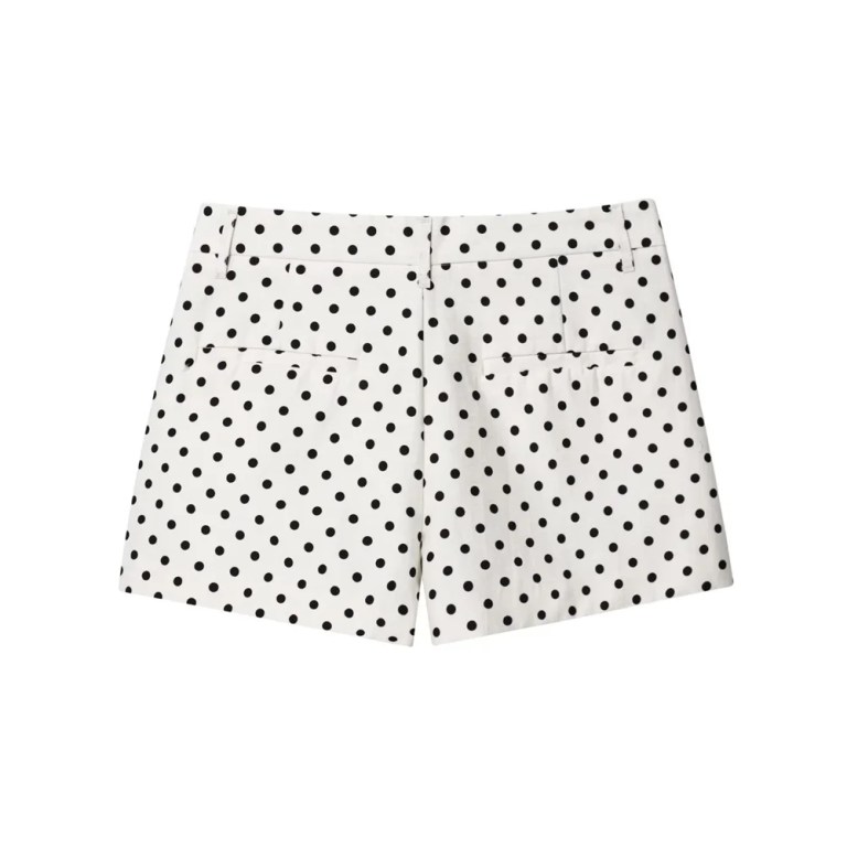 Zach polka dot chiffon crop jacket new high waisted mini shorts 5