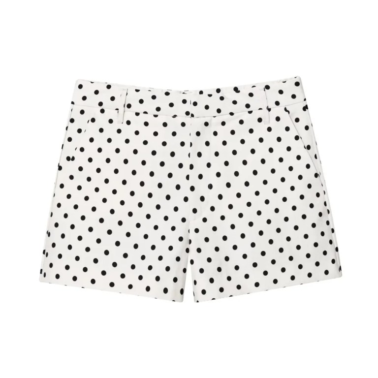 Zach polka dot chiffon crop jacket new high waisted mini shorts 4