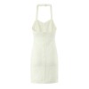 zach spring summer women's cinching addicted to you slim fit halter dress in orange or white Zach Spring Summer women\'s cinching Addicted to you slim fit halter dress in orange or white 1
