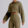 women sport long sleeve crop tee Women Sport Long Sleeve Crop Tee 5