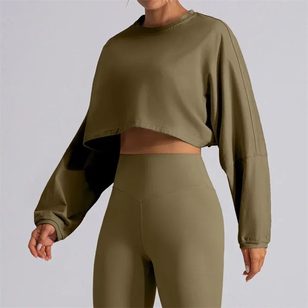 women sport long sleeve crop tee Women Sport Long Sleeve Crop Tee 5