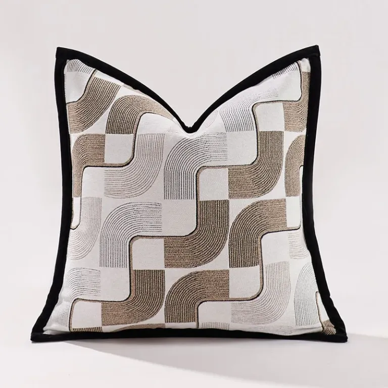 Brown Black White Cushion Cover Geometry Pillow Covers Decorative for Bed Sofa Living Room Home Decor Pillow Cases 45x45 50x50 1