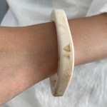 DIAZI 3 Style Punk Geometric Bangles Fashion Vintage Acrylic Beige Orange Resin Wide Bangles Bracelets Women Men Gift Jewelry 5