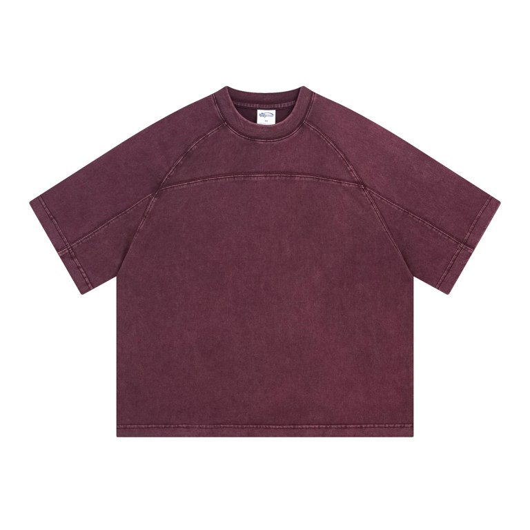 YE99 Spring and summer shoulder bo stitching T Shirt 1