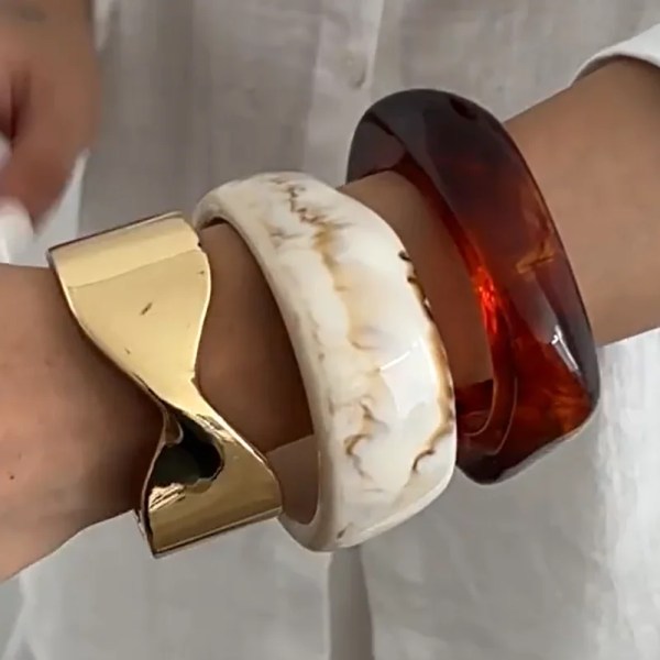 diazi 3 style punk bohemian knot geometric bangles fashion vintage acrylic resin wide bangles bracelets women men gift jewelry DIAZI 3 Style Punk Bohemian Knot Geometric Bangles Fashion Vintage Acrylic Resin Wide Bangles Bracelets Women Men Gift Jewelry 2