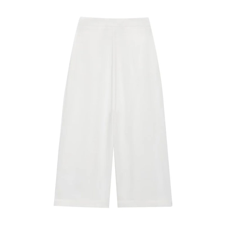 zach spring summer white women'slong sleeved pilot jacket, new casual high waisted straight leg pants set Zach Spring Summer White women\'slong sleeved pilot jacket, new casual high waisted straight leg pants Set 5