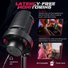 FIFINFIFINE USB Gaming Microfono para PC Mac PS4 PS5, RGB Condensador Micrófono per Streaming,Podcasts, con Control RGB A8 3