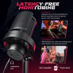 FIFINFIFINE USB Gaming Microfono para PC Mac PS4 PS5, RGB Condensador Micrófono per Streaming,Podcasts, con Control RGB A8 3