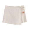 Zach womens fashion V-neck beaded lace up sleeveless vest Spring summer new high waisted casual versatile shorts 4