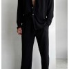 mens spring summer long sleeve shirt and pants set men's 2 piece summer relaxer set in black or white Mens Spring Summer Long Sleeve Shirt and Pants Set Men\'s 2 Piece Summer Relaxer set In Black or White 6