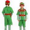long sleeve tops+ solid shorts +striped leg warmers +belt +hat christmas halloween party kid elf costumes set Long Sleeve Tops+ Solid Shorts +Striped Leg Warmers +Belt +Hat Christmas Halloween Party Kid Elf Costumes Set 1
