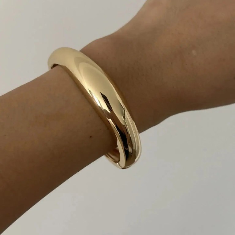 DIAZI 4 style Exaggerated Gold Silver Color Metal Cuff Bangles Women Men Hip Hop Punk Geometric Round Bracelet Party Jewelry 6