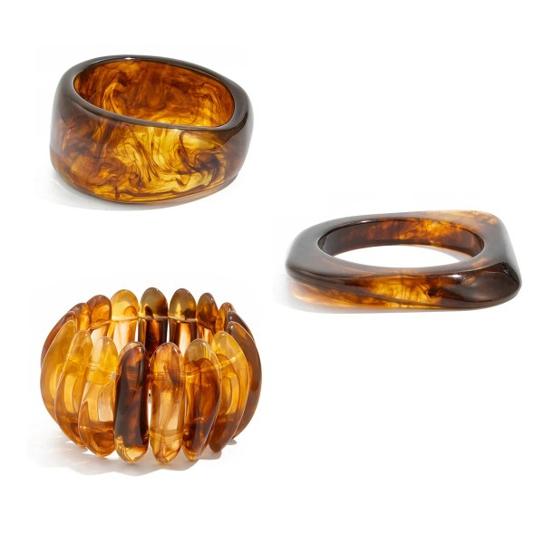 diazi ingemark 3 styles ethnic brown resin acrylic bangles for women new trend vintage irregular geometric wide bracelet charm jewelry DIAZI Ingemark 3 Styles Ethnic Brown Resin Acrylic Bangles for Women New Trend Vintage Irregular Geometric Wide Bracelet Charm Jewelry