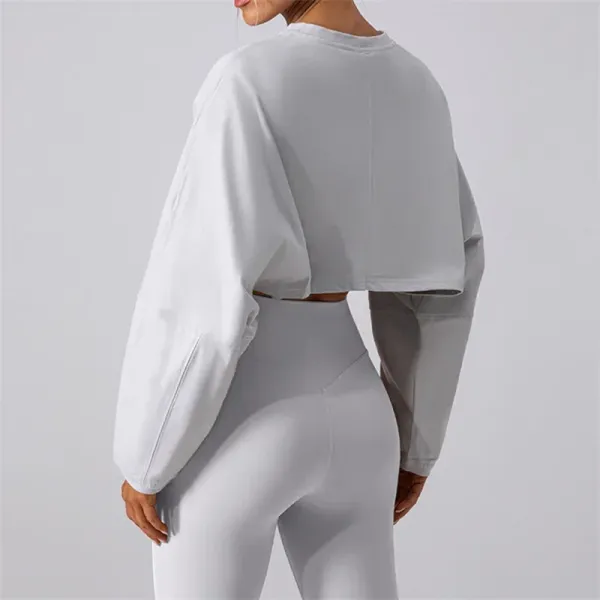 women sport long sleeve crop tee Women Sport Long Sleeve Crop Tee 3