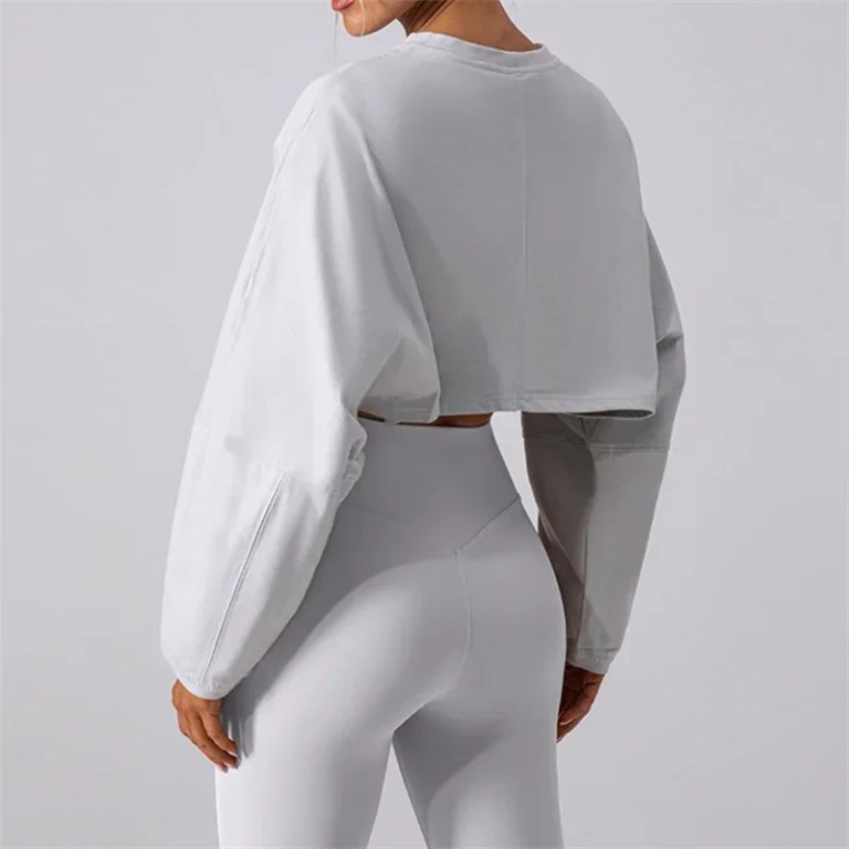 women sport long sleeve crop tee Women Sport Long Sleeve Crop Tee 3