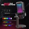 FIFINFIFINE USB Gaming Microfono para PC Mac PS4 PS5, RGB Condensador Micrófono per Streaming,Podcasts, con Control RGB A8 4