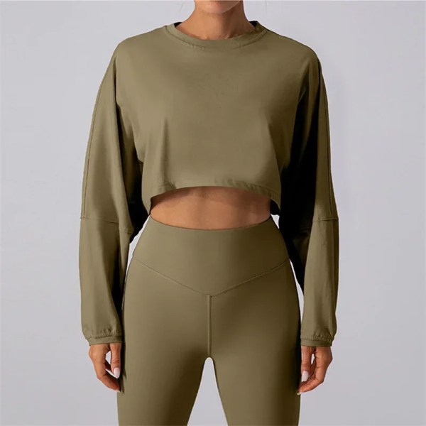 women sport long sleeve crop tee Women Sport Long Sleeve Crop Tee 4