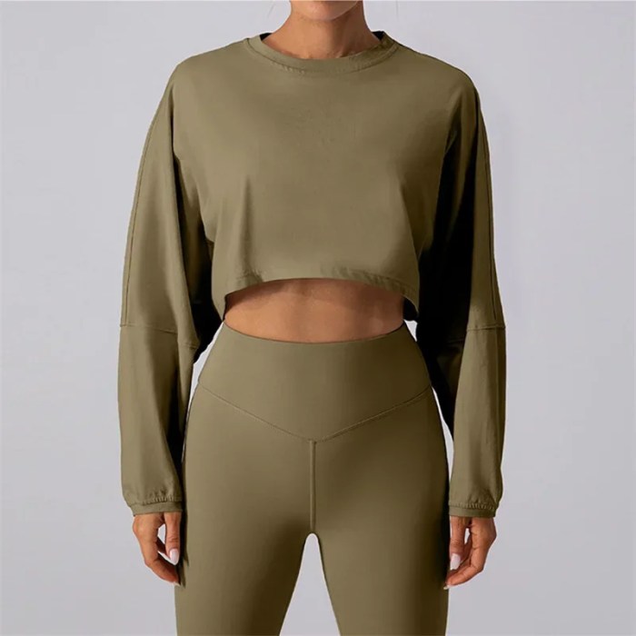 women sport long sleeve crop tee Women Sport Long Sleeve Crop Tee 4