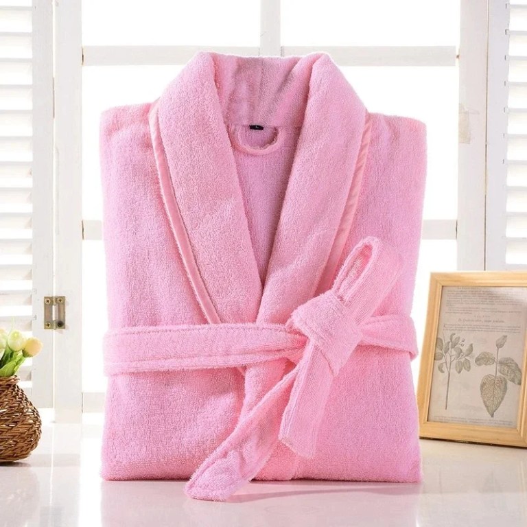 terry robe women 100% cotton bathrobe lovers brown robes men bathrobe solid towel fleece long sleepwear bridesmaid robe white Terry Robe Women 100% Cotton Bathrobe Lovers Brown Robes Men Bathrobe Solid Towel Fleece Long Sleepwear Bridesmaid Robe White 4