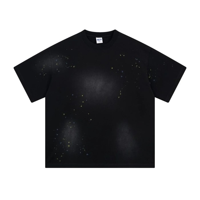 ye99 spray splash ink retro t shirt for spring/summer YE99 spray splash ink retro t-shirt for spring/summer 4