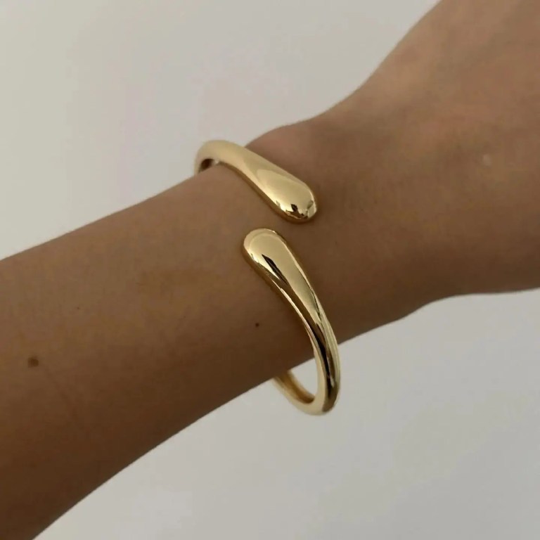 DIAZI 4 style Exaggerated Gold Silver Color Metal Cuff Bangles Women Men Hip Hop Punk Geometric Round Bracelet Party Jewelry 4