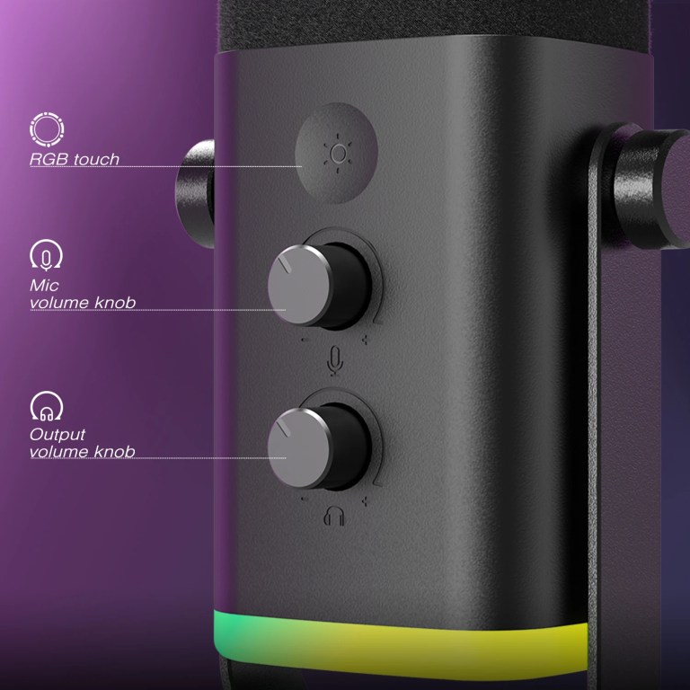fifine usb/xlr dynamic microphone with touch mute button,headphone jack,i/o controls,for pc ps5/4 mixer,gaming mic ampligame am8 FIFINE USB/XLR Dynamic Microphone with Touch Mute Button,Headphone jack,I/O Controls,for PC PS5/4 mixer,Gaming MIC Ampligame AM8 4