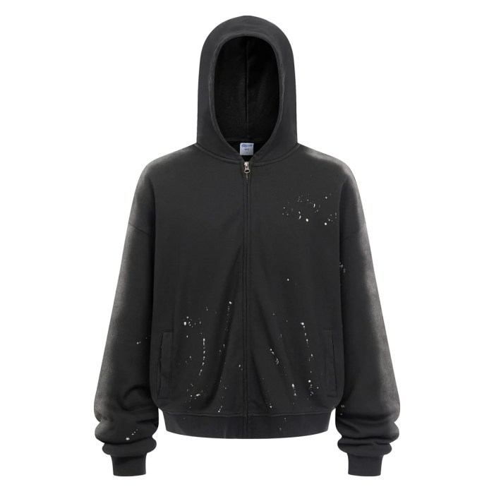 ye99 new spray color graffiti washing water zipper sweatshirt YE99 new spray color graffiti washing water zipper sweatshirt 2