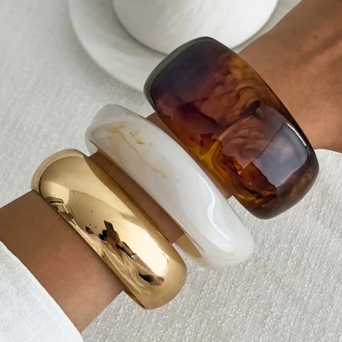 diazi 3 style new vintage round geometric bangles fashion punk acrylic resin wide bangles bracelets for women men gift jewelry DIAZI 3 Style New Vintage Round Geometric Bangles Fashion Punk Acrylic Resin Wide Bangles Bracelets For Women Men Gift Jewelry