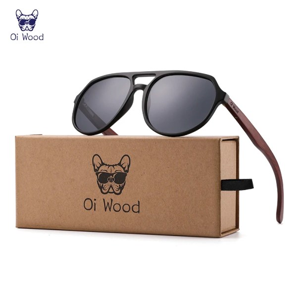 Oi Wood Brand Natural Wooden Sunglasses For Men Women Polarized Oculos De Sol 3