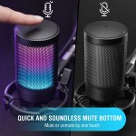 FIFINE USB Condenser Gaming Microphone, for PC PS4 PS5 MAC with Pop Filter Shock Mount&Gain Control for Podcasts ,Ampligame A6V 4