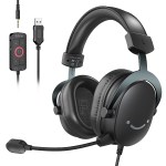 fifine headset,3.5 mm jack&usb headphone with 7.1 surround sound/volum contral/mute switch for pc/mac/ps4/ps5 mixer h9 FIFINE Headset,3.5 mm jack&USB Headphone with 7.1 Surround Sound/volum contral/Mute switch for PC/MAC/PS4/PS5 Mixer-H9