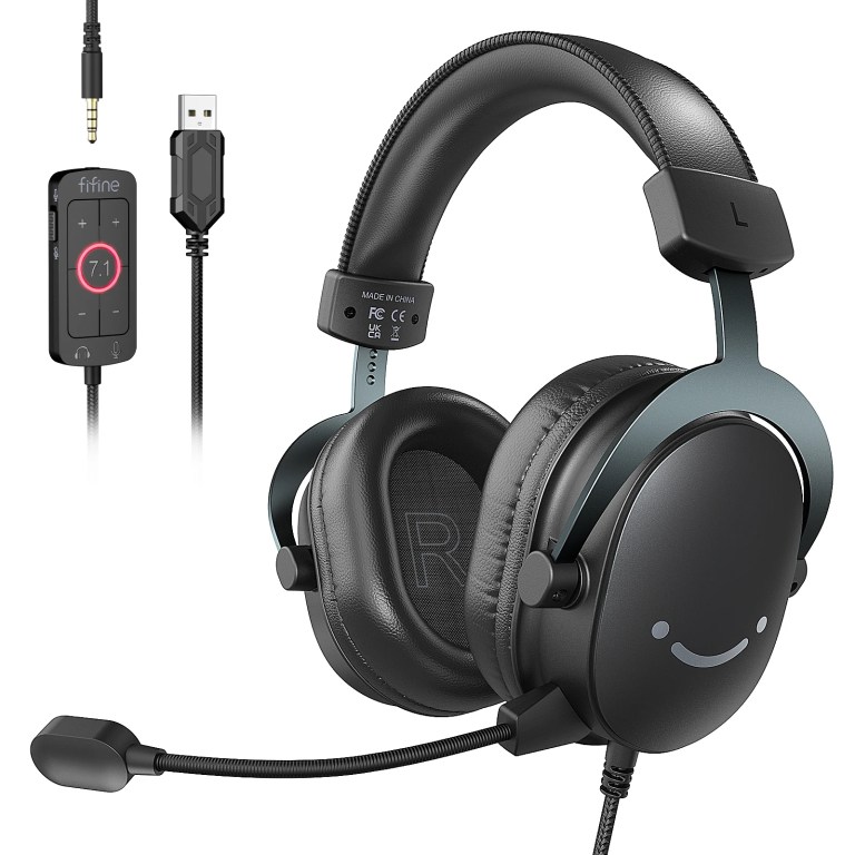 fifine headset,3.5 mm jack&usb headphone with 7.1 surround sound/volum contral/mute switch for pc/mac/ps4/ps5 mixer h9 FIFINE Headset,3.5 mm jack&USB Headphone with 7.1 Surround Sound/volum contral/Mute switch for PC/MAC/PS4/PS5 Mixer-H9