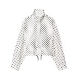 Zach polka dot chiffon crop jacket new high waisted mini shorts 2