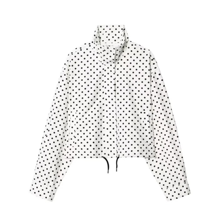 Zach polka dot chiffon crop jacket new high waisted mini shorts 2