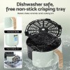 devanti 5l air fryer touch control 1700w green Non-stick crisping tray with cool-touch handle, dishwasher safe.